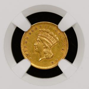 1856 $1 Indian Princess Head Gold Dollar
