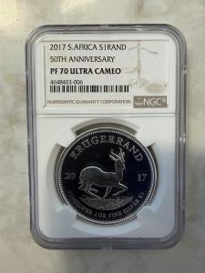 2017 South Africa Silver Proof Krugerrand Coin