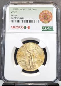 1981 Mexico 1/2 Oz Gold Libertad Coin