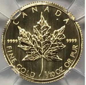 2009 $5 Canada Maple Leaf Gold Coin MS69
