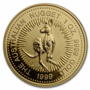 1999 Australia 1 oz Gold Kangaroo Coin