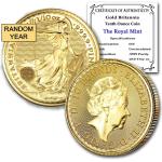 1/10 Oz British Gold Britannia Coin (Random Year)
