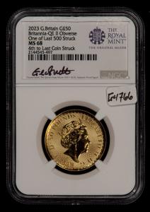 2023 Gold Britannia 1/2 oz Coin - NGC MS 68