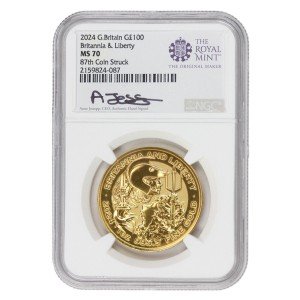 2024 £100 Gold Britannia & Liberty Coin NGC MS70