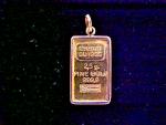 2.5 Gram .999 Fine Gold Bar in 14K Bezel
