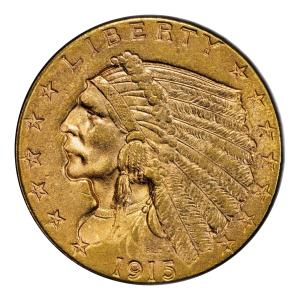 1915 Gold Indian Quarter Eagle PCGS MS-62