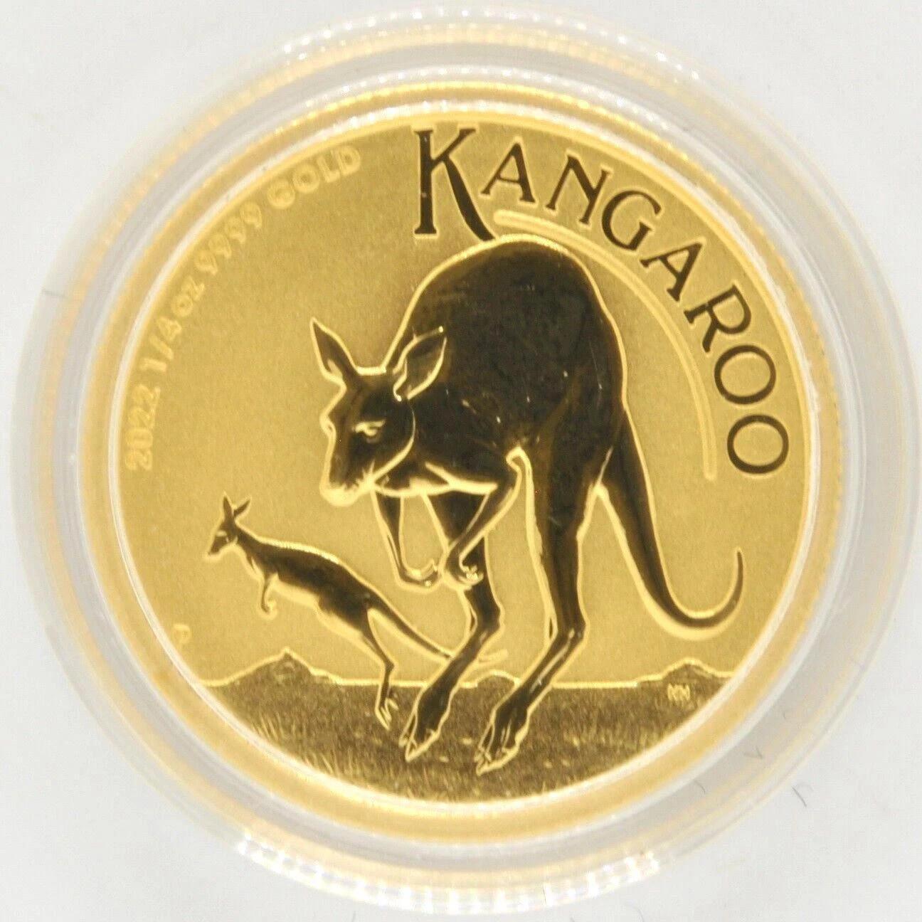 2022 Australian Kangaroo 1/4 oz Gold Coin