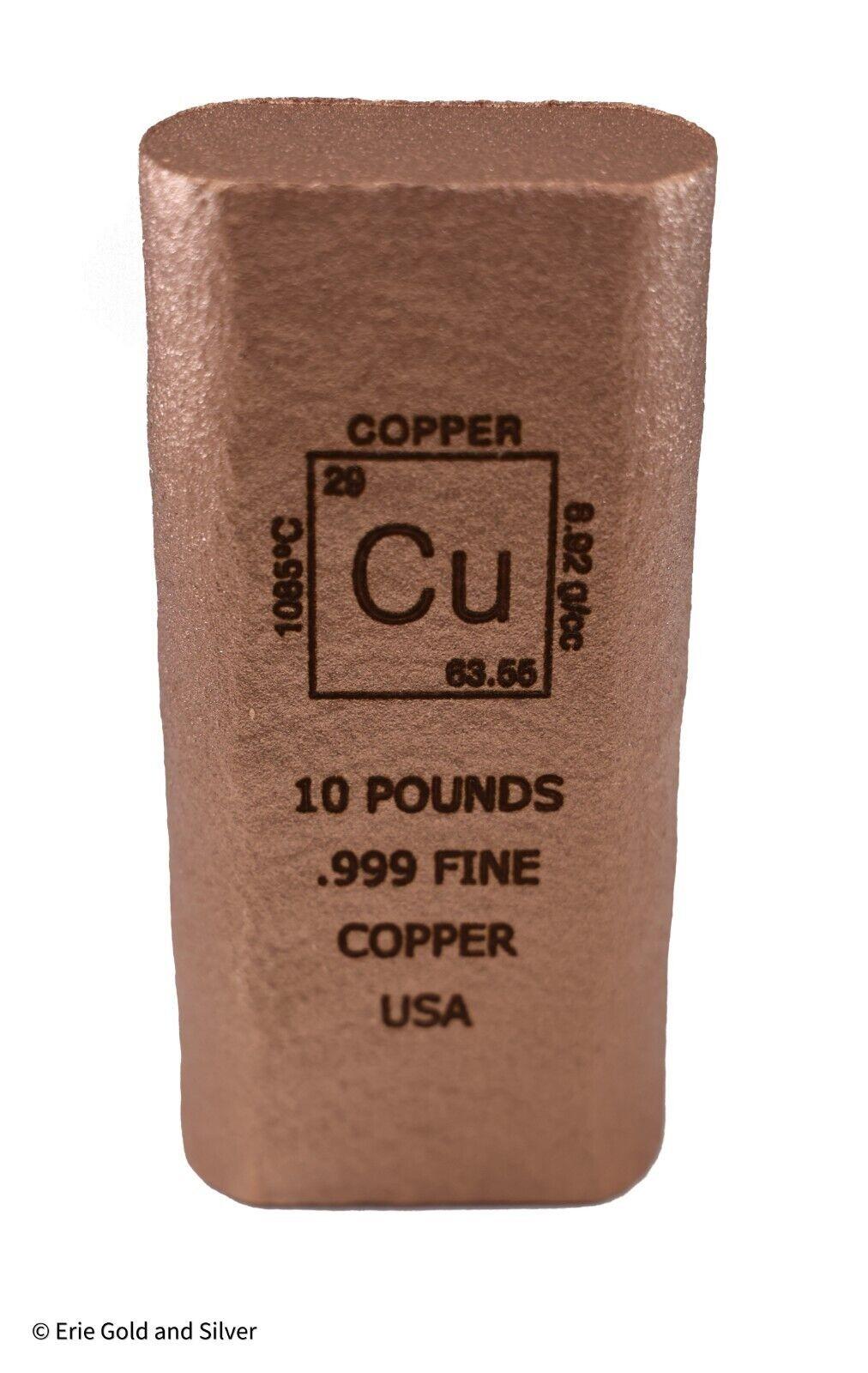 10 Pound Copper Bar with Element Design