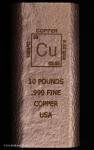 10 Pound Copper Bar with Element Design