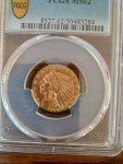 1914 $5 Indian Gold Coin MS62 Grade