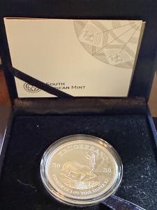 2020 Silver South Africa Proof Krugerrand Coin