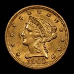 1905 Liberty Head Gold Quarter Eagle Coin