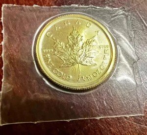 2015 Canadian Gold Maple Leaf 1/10 oz Coin