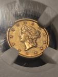 1853 Liberty Head $1 Gold Coin AU55 Certified
