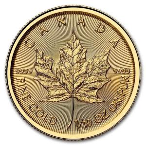 2025 Canada Gold Maple Leaf 1/10 oz Coin