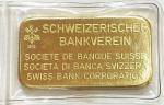 Swiss Bank 100g Gold Bar 999.9 Fine