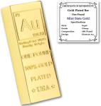 1 lb Gold Plated Trapezoid Ingot Paperweight