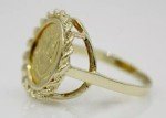 14k Yellow Gold Chinese Panda Coin Ring