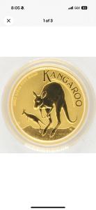 Australian Kangaroo 1/4 oz Gold Coin in Capsule