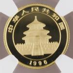 1996 China 10 Yuan 1/10 Oz Gold Panda Coin
