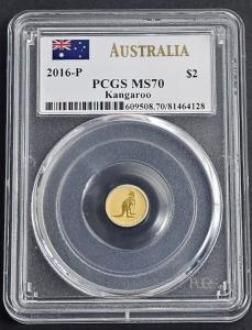 2016-P Australia $2 Gold Kangaroo Mini Roo Coin