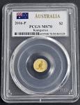 2016-P Australia $2 Gold Kangaroo Mini Roo Coin