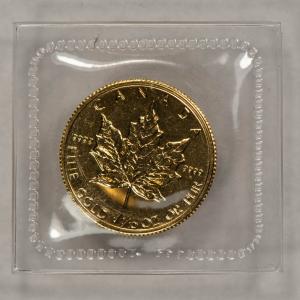 1985 $5 Canada Gold Maple Leaf Coin 1/10 oz