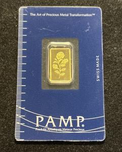 PAMP Suisse 2.5 Gram Gold Rose Bar