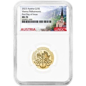 2023 25 Euro Austrian Gold Philharmonic Coin
