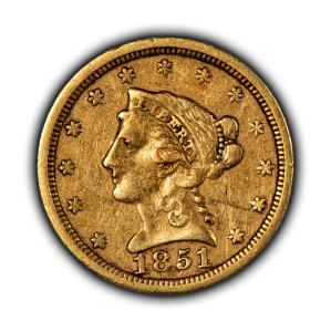 1851-O Liberty Head Gold Quarter Eagle Coin