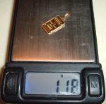 24K Gold Credit Suisse 1g Ingot Bar with Pendant