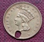 1862 Indian Princess Head Gold Dollar Coin