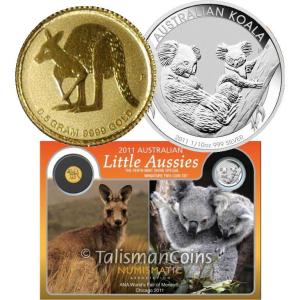 2011 Little Aussies Kangaroo & Koala Gold Set