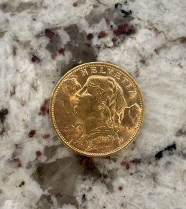 1914 B Switzerland Gold 20 Franc Coin 6.5g