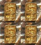 4X 1/3 Gram 24K Gold Bullion Bars