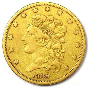 1835 $5 Classic Gold Half Eagle Coin