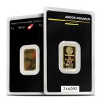 5 Gram Argor Heraeus Gold Bar in Assay