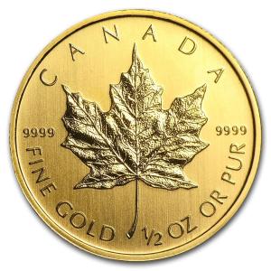 1/2 oz Canadian Gold Maple Leaf Coin