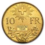 Switzerland 10 Francs Helvetia Gold Coin (1911-1922)