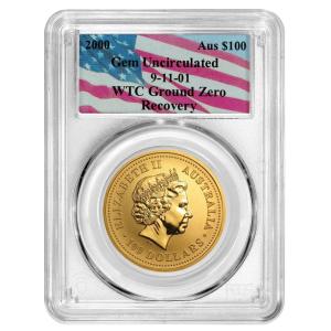2000 Australia $100 Gold Kangaroo Coin PCGS Gem