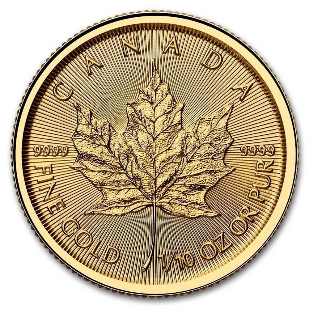 2025 Canada Gold Maple Leaf 1/10 oz Coin