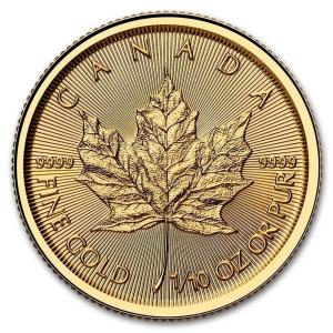 2025 Canada Gold Maple Leaf 1/10 oz Coin