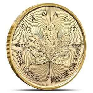 2024 Canadian Gold Maple Leaf Coin - 1/20 oz