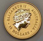 2001 Australia Gold Kangaroo Nugget Coin 1/10 Oz