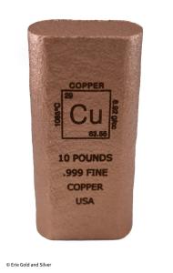 10 Pound Copper Bar with Element Design