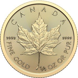Canada Gold Maple Leaf Coin - 1/4 oz