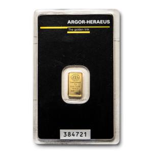 1 Gram Gold Bar from Argor-Heraeus
