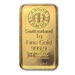 1 Gram Gold Bar from Argor-Heraeus