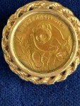 1990 Chinese Panda Coin Ring 14K Gold Size 6