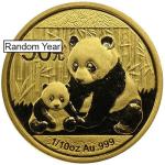 1/10 oz Chinese Gold Panda Coin - Random Year